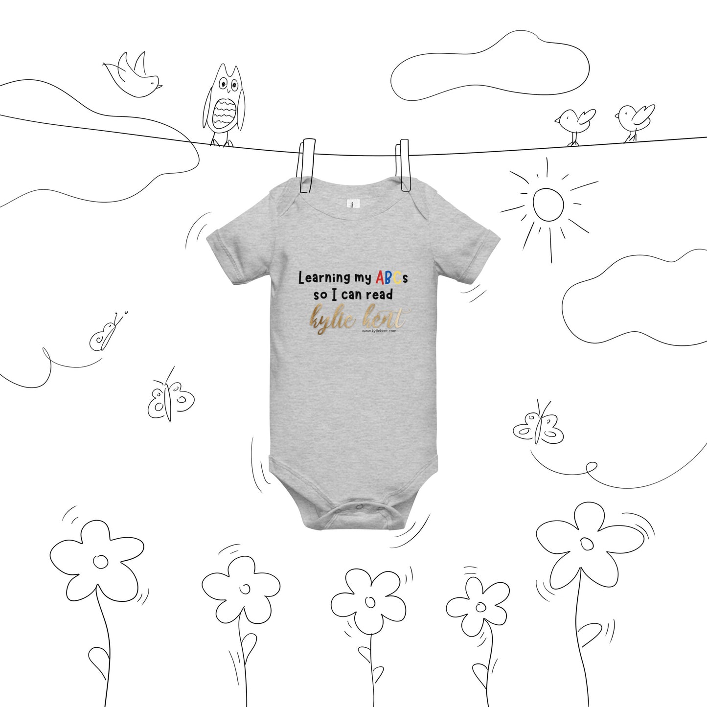 Learning my ABCs Baby short sleeve one piece